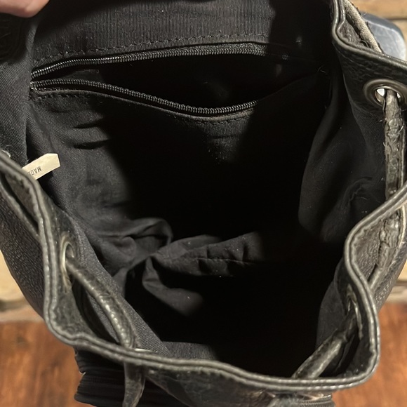 Guess Y2K Black Faux Leather Mini Backpack - Picture 7 of 10